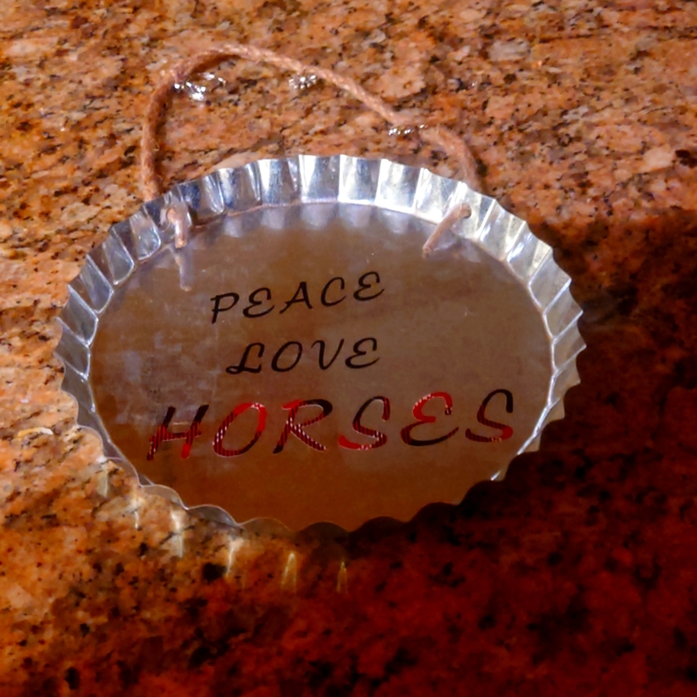 Peace love horses country decor